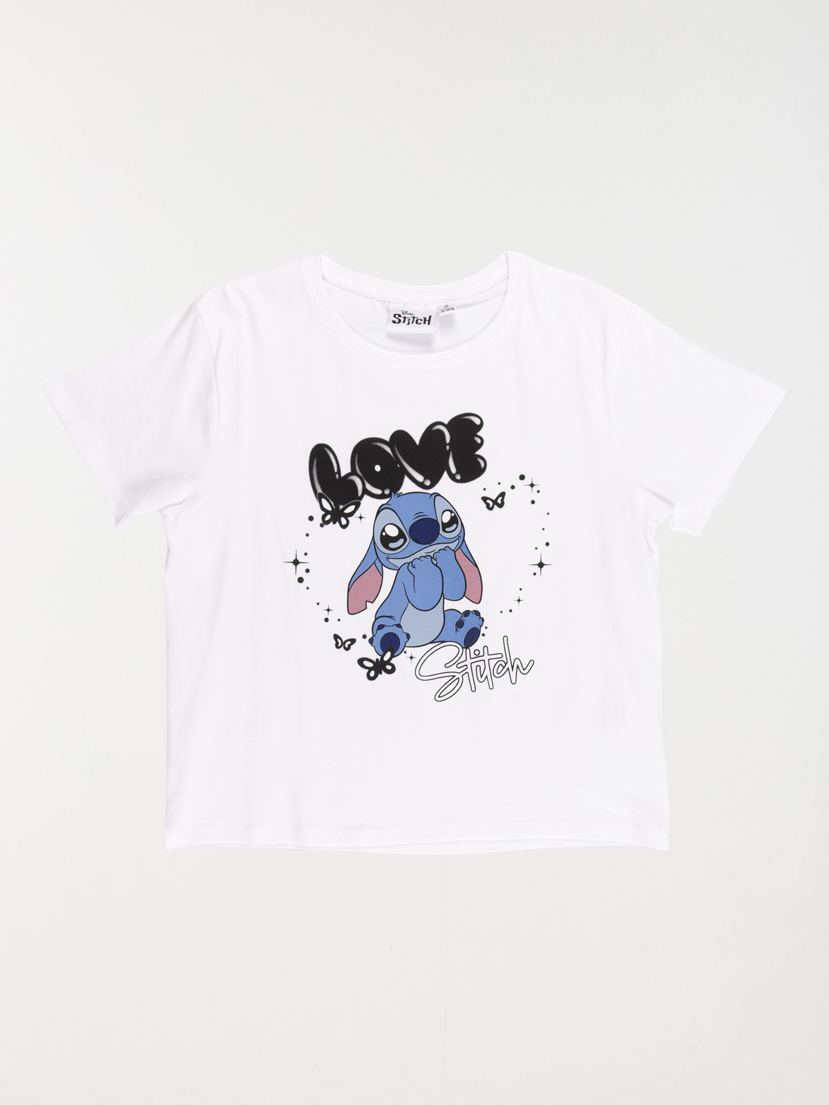 Tee-shirt Stitch blanc fille (XXS-M)
