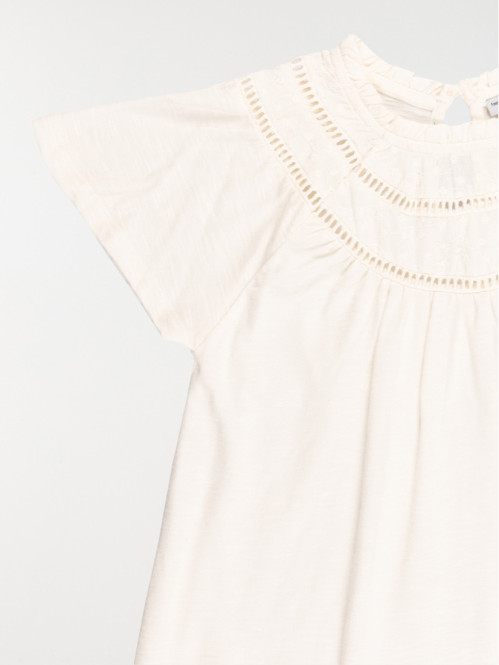 T-shirt broderie anglaise...