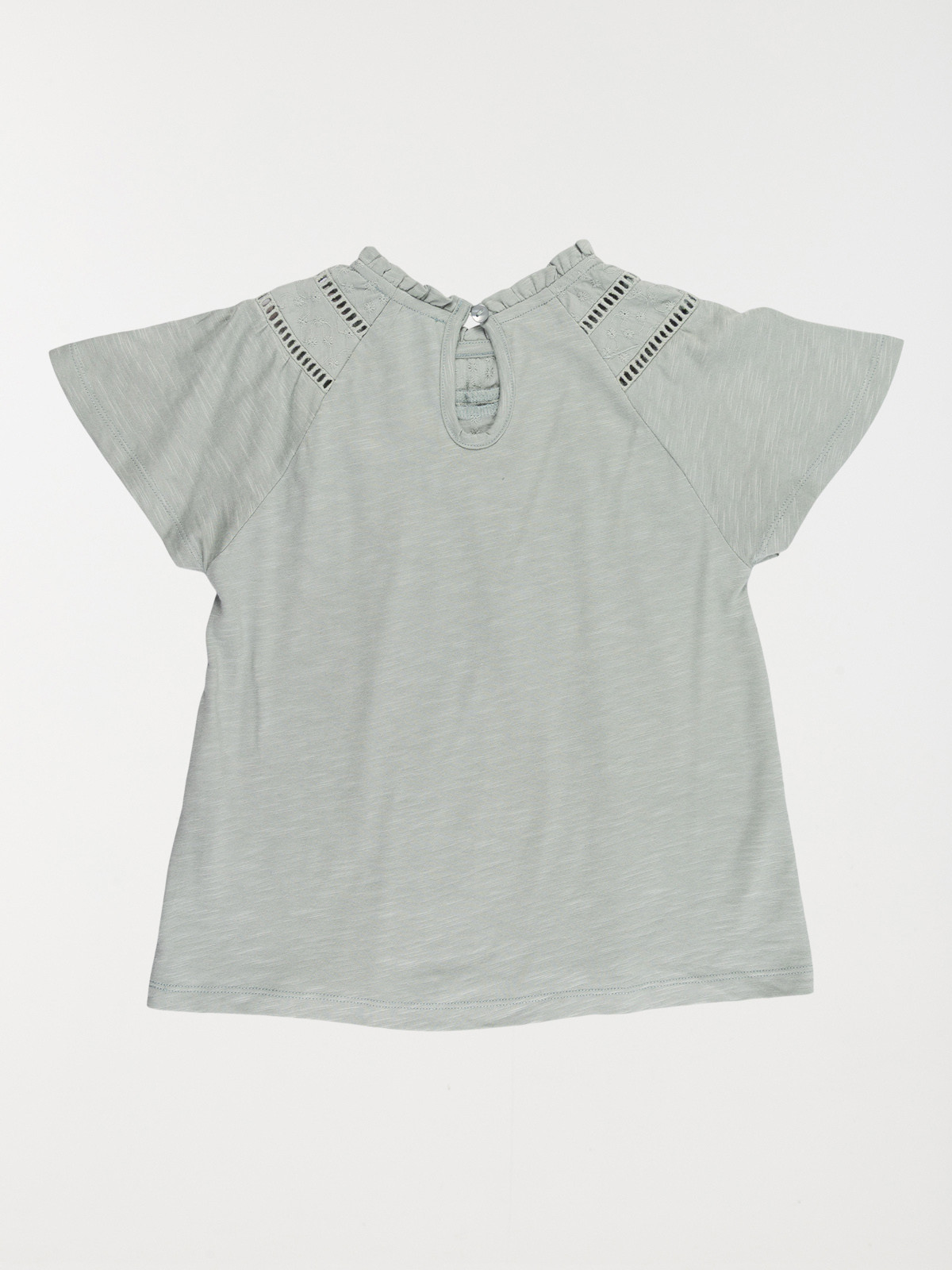 T-shirt fille broderie anglaise (3-12A) T-shirt fille broderie anglaise (3-12A)