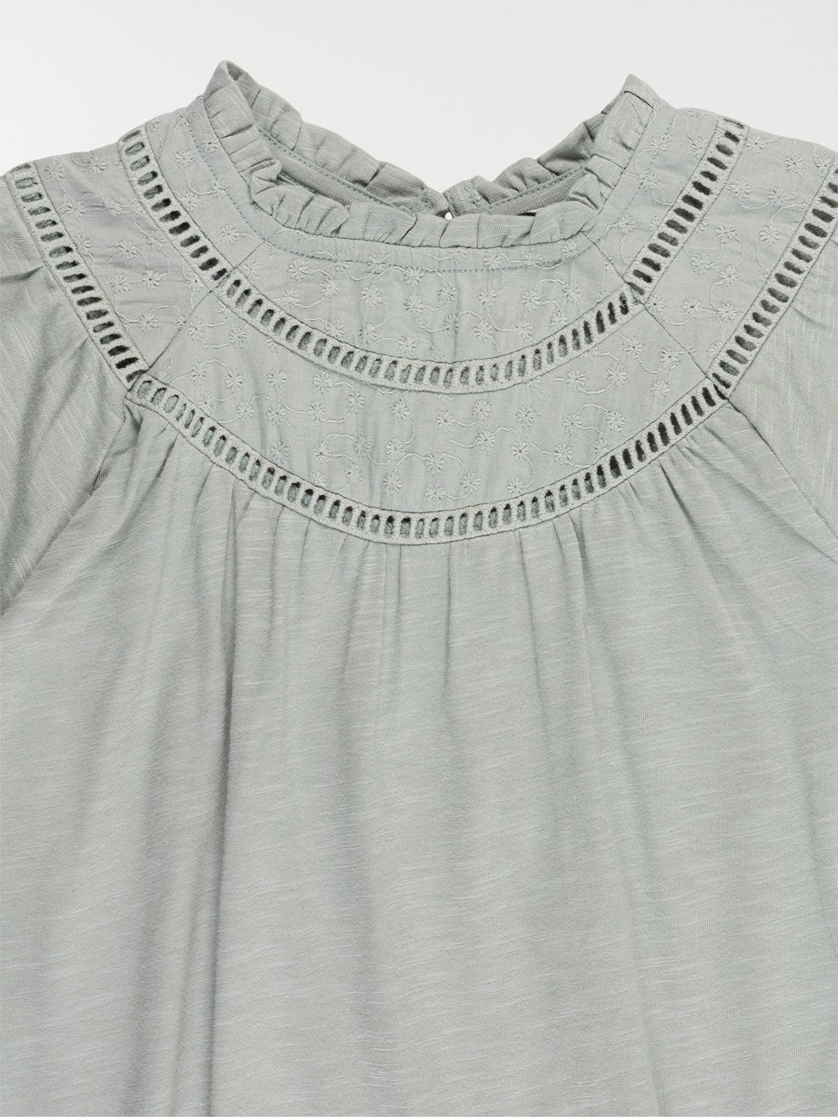 T-shirt fille broderie anglaise (3-12A) T-shirt fille broderie anglaise (3-12A)