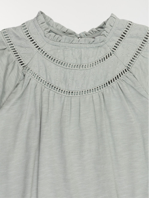 T-shirt fille broderie...