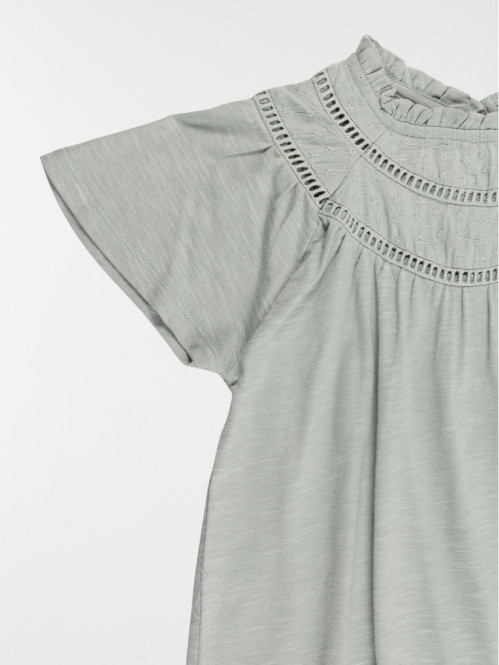 T-shirt fille broderie...