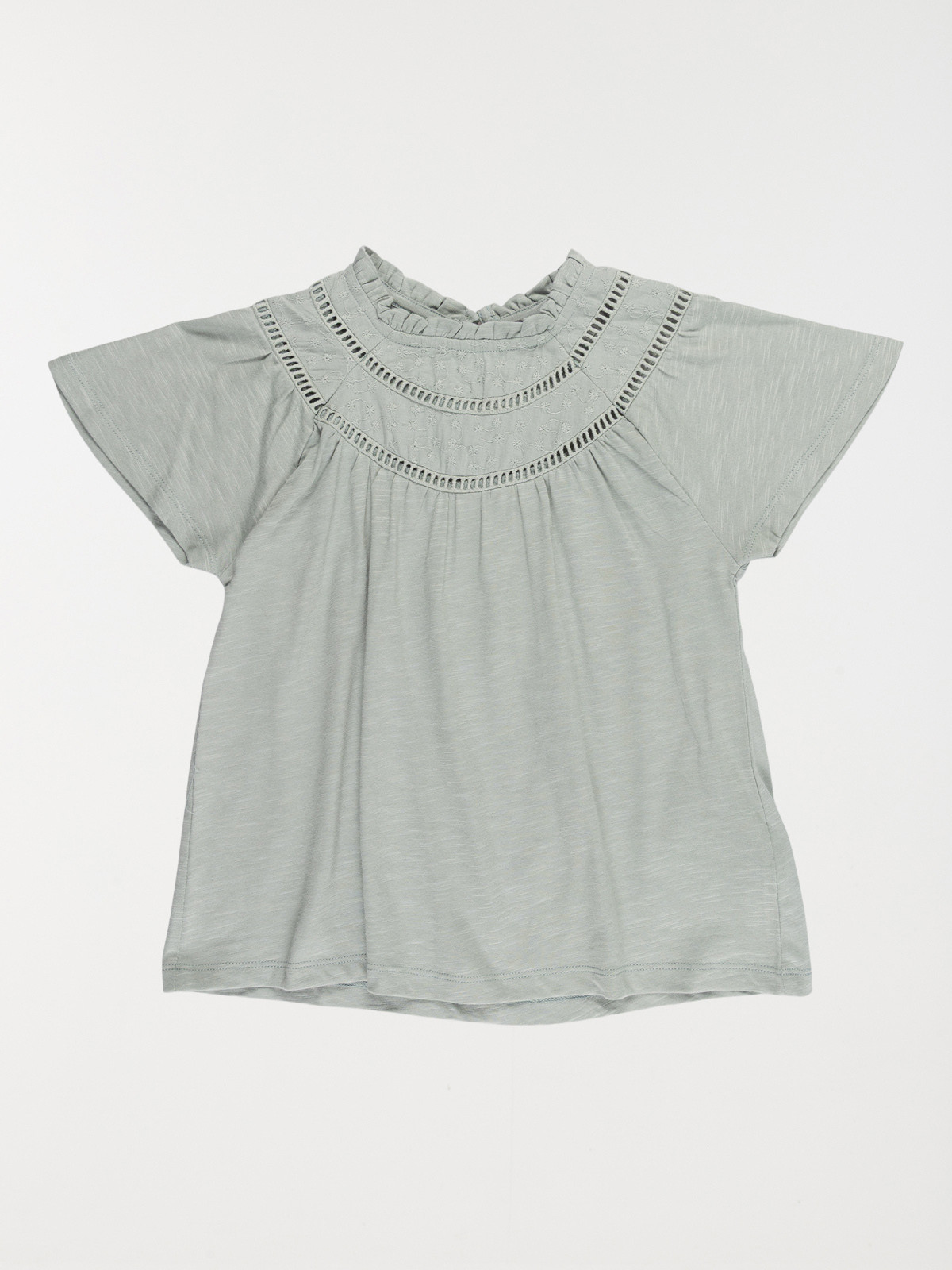 T-shirt fille broderie anglaise (3-12A)