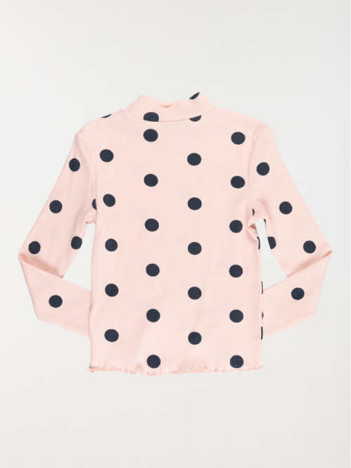 T-shirt col montant pois fille (3-12A) T-shirt col montant pois fille (3-12A)