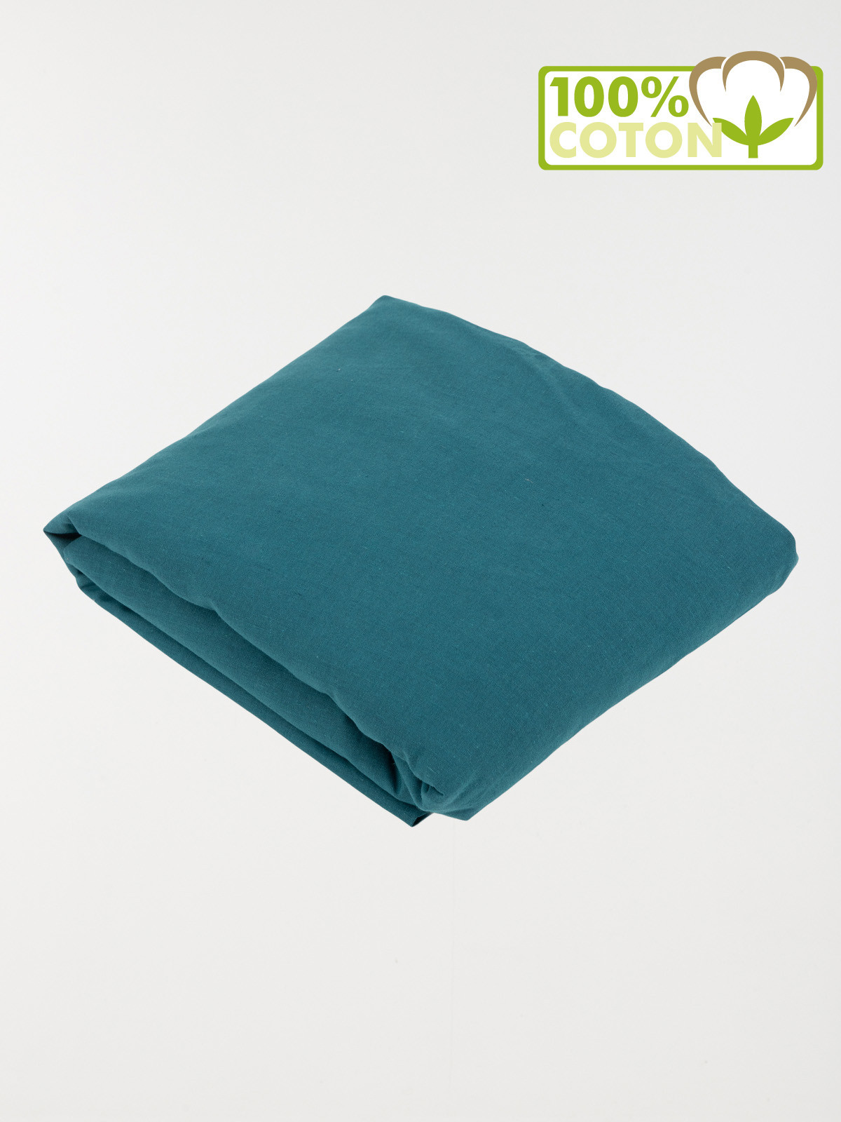 Drap housse 140 x 190 cm émeraude