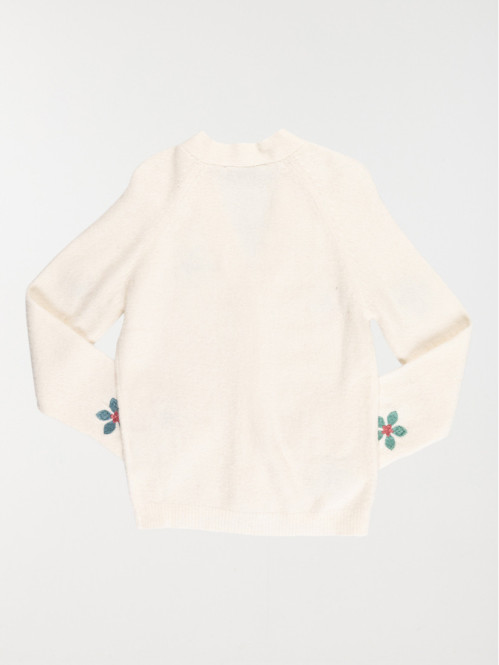 Gilet fleurs brodées fille...