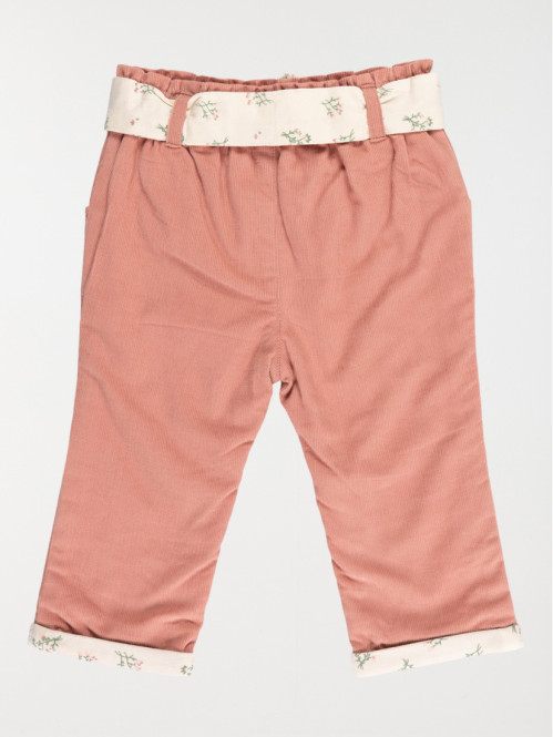 Pantalon rose love fille...
