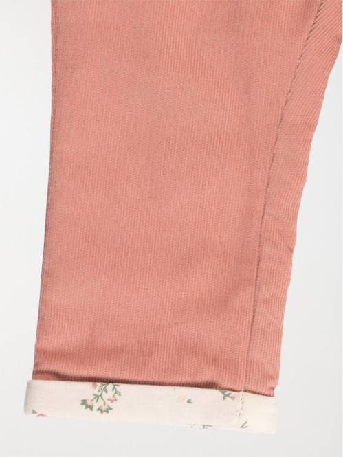 Pantalon rose love fille...