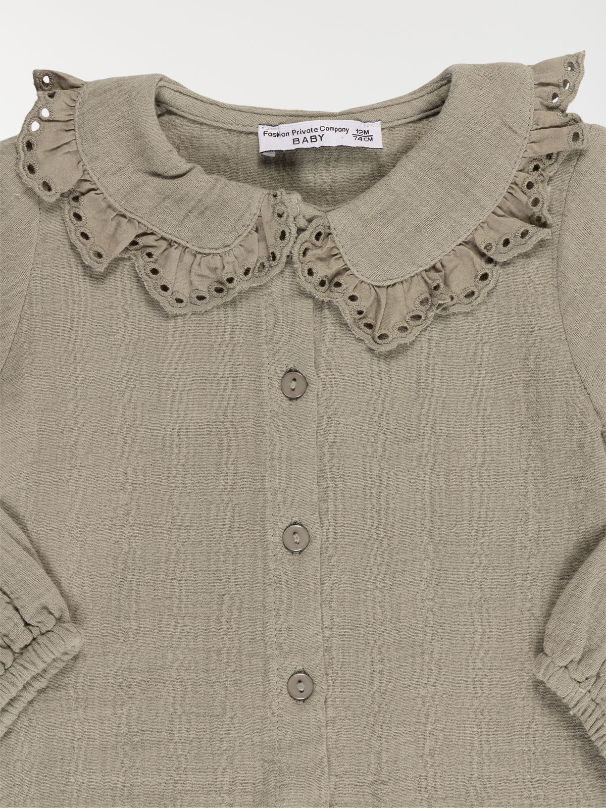 Chemisier col claudine fille (3-36M) Chemisier col claudine fille (3-36M)