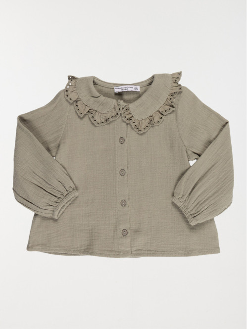Chemisier col claudine fille (3-36M)