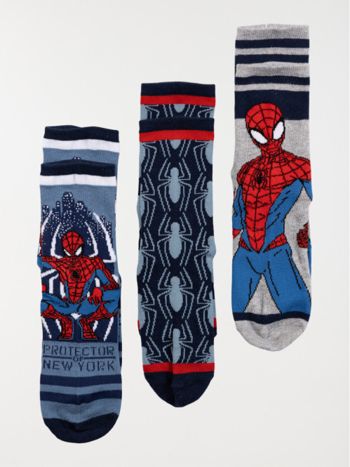 Lot 3 chaussettes Spiderman garçon