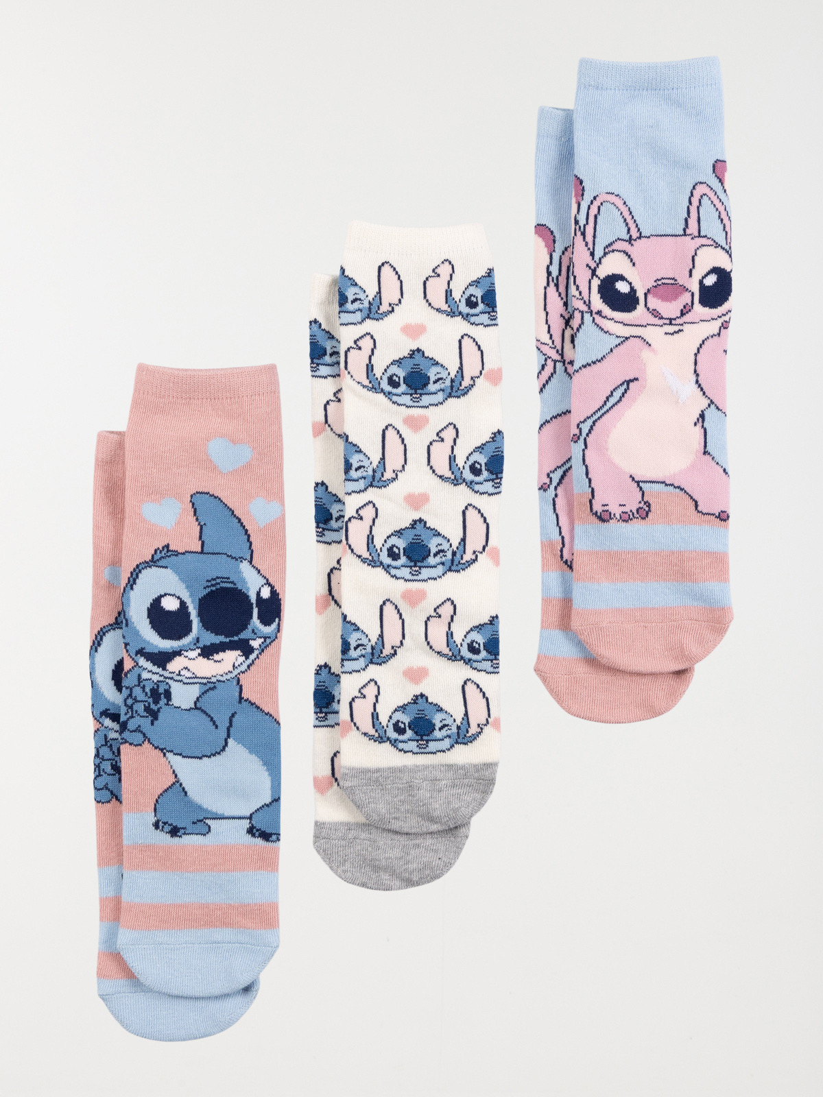 Lot 3 chaussettes Angel & Stitch fille