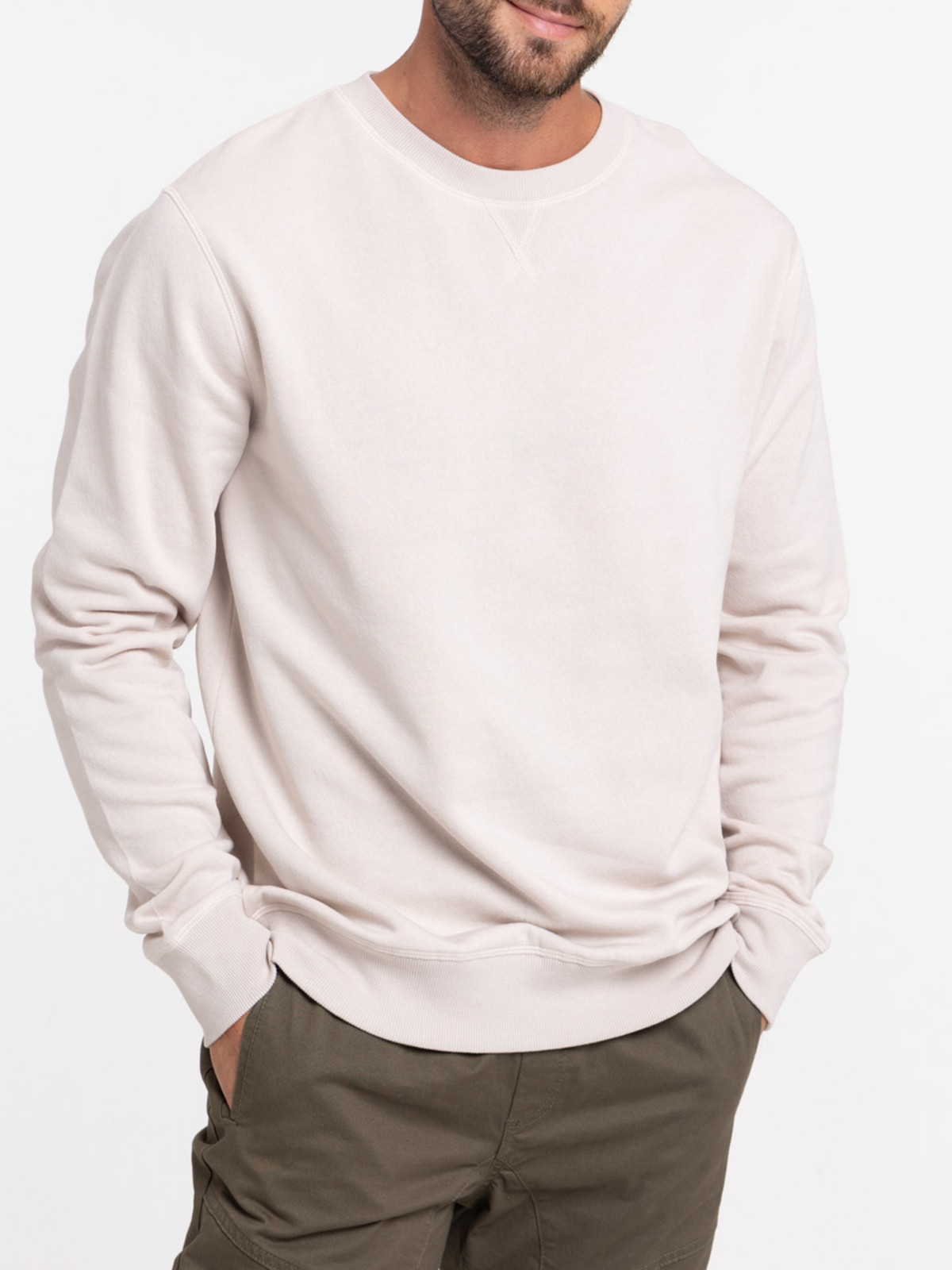Sweat coloris craie homme