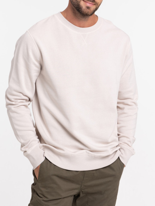 Sweat coloris craie homme