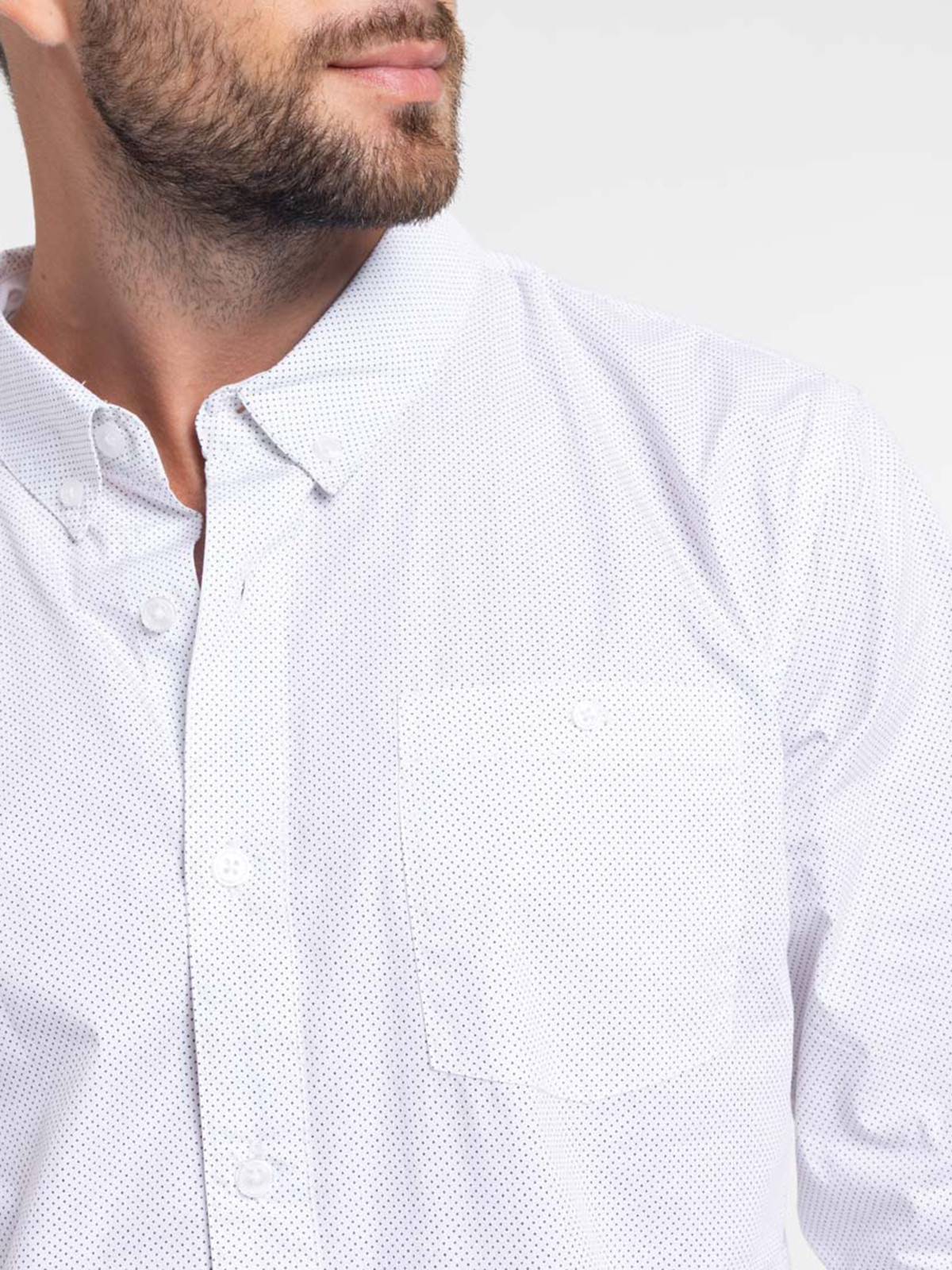 Chemise blanche à pois homme Chemise blanche à pois homme