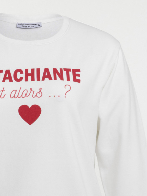 Sweat message grande taille...