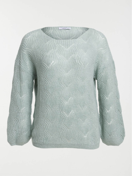 Pull coloris jade grande taille femme