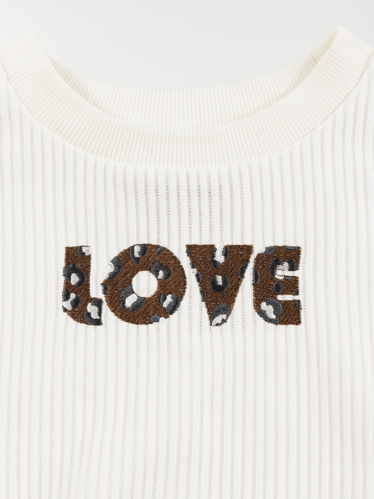 Sweat velours love léopard fille (3-12A) Sweat velours love léopard fille (3-12A)