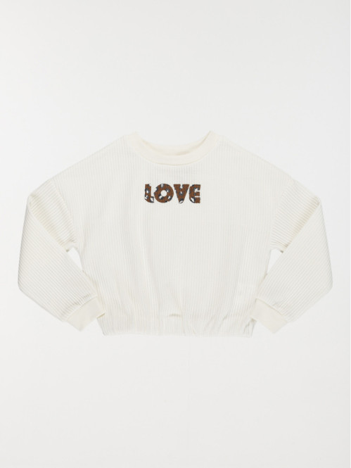 Sweat velours love léopard...