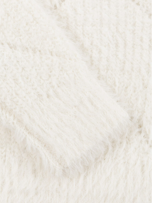 Pull col rond écru fille...