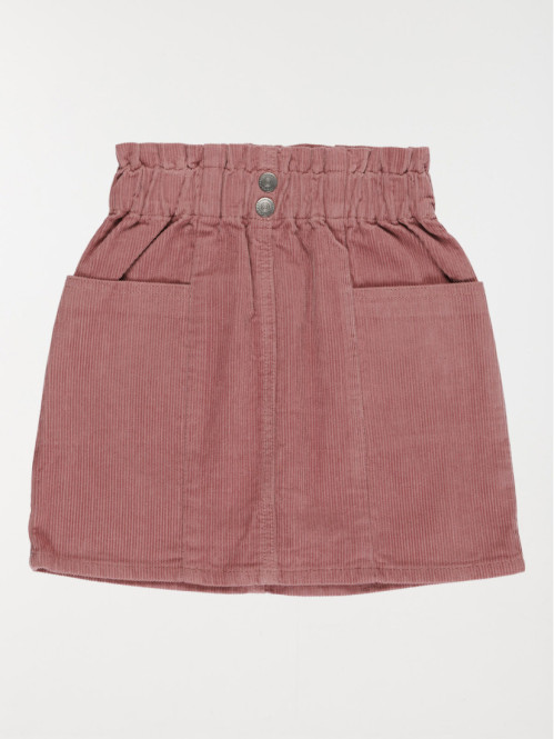 Jupe velours vieux rose fille (3-12A)
