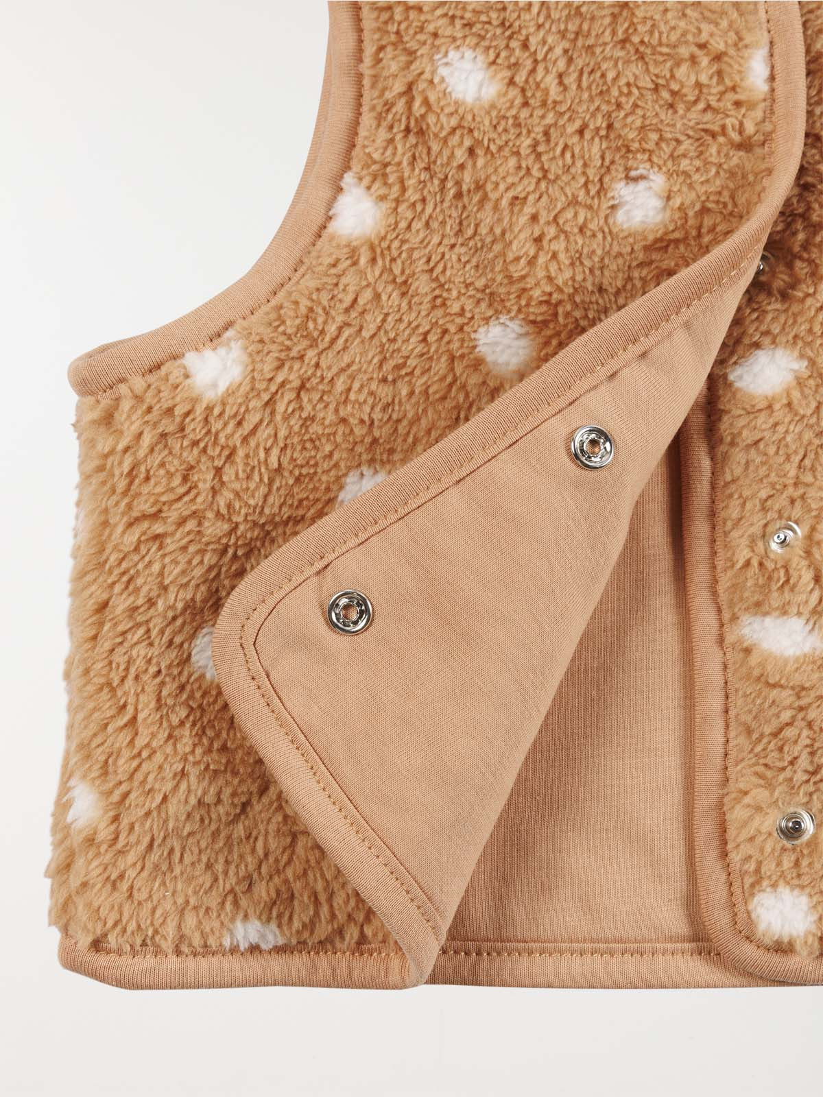 Gilet tout doux à pois fille (3-36M)
