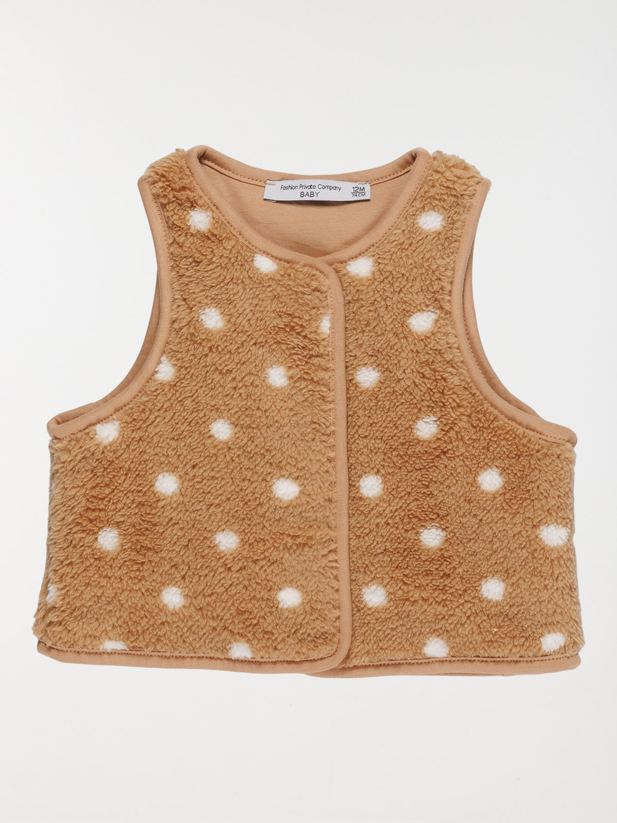 Gilet tout doux à pois fille (3-36M)