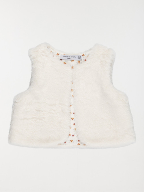 Gilet doux sans manches fille (3-36M)