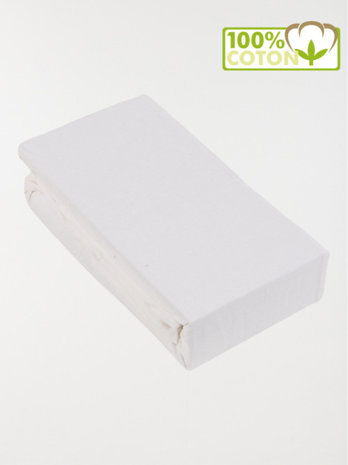 Drap housse 160 x 200 cm blanc