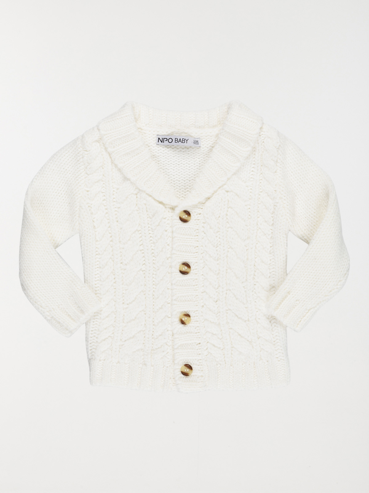 Gilet écru boutonné garçon (3-36M)