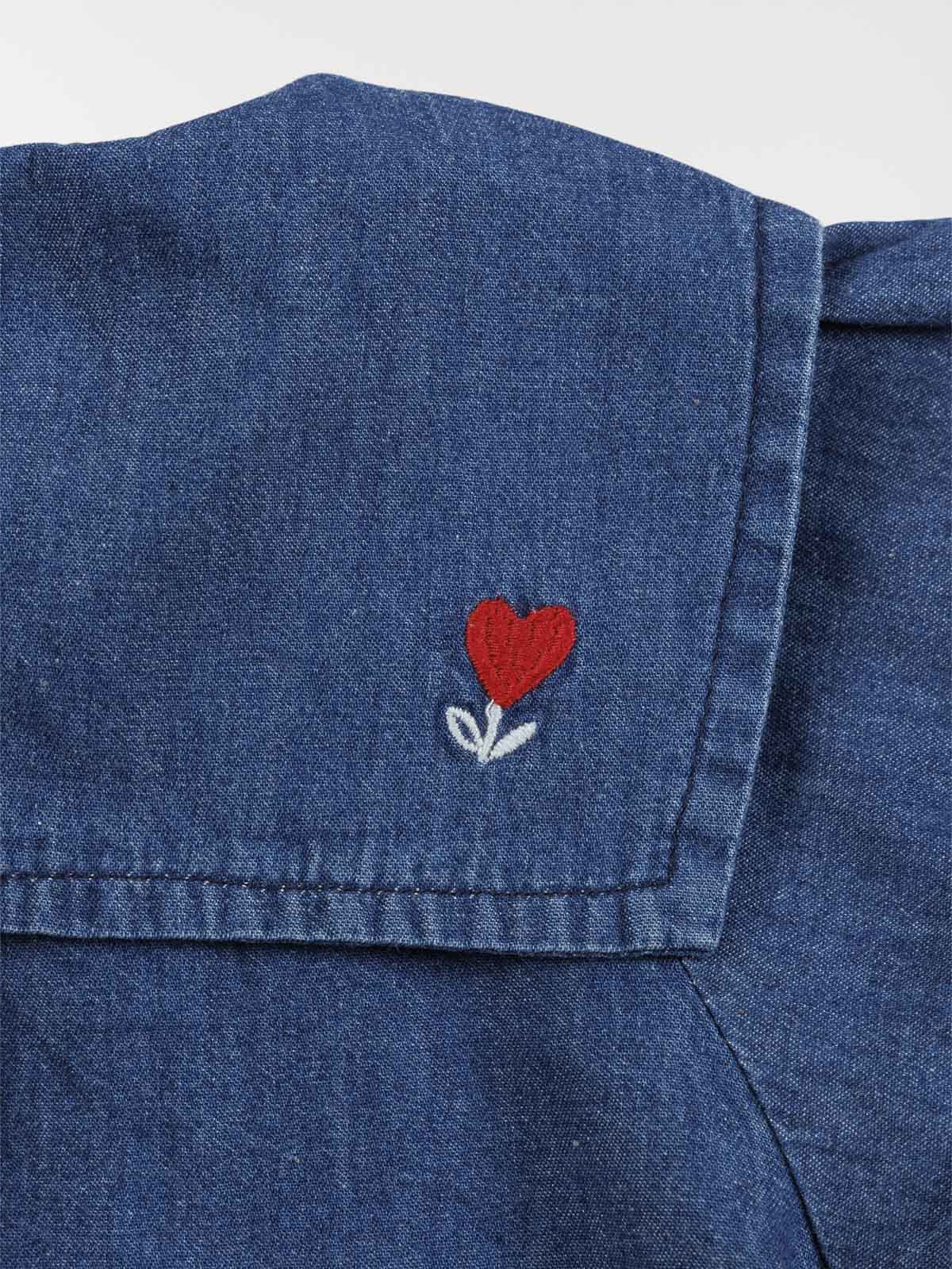 Chemisier uni à bouton fille (3-36M) Chemisier uni à bouton fille (3-36M)