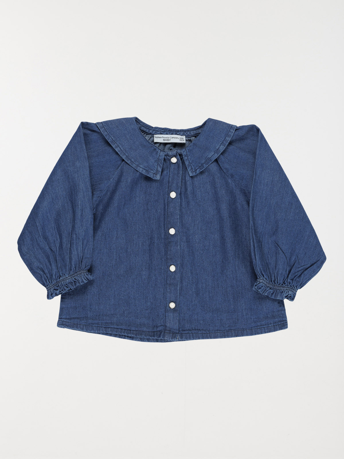 Chemisier uni à bouton fille (3-36M)
