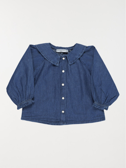 Chemisier uni à bouton fille (3-36M)