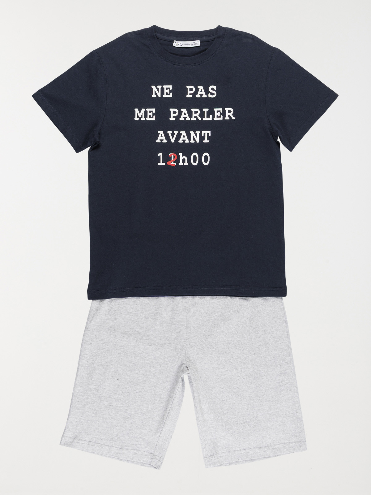 Pyjashort message garçon (XXS-M)