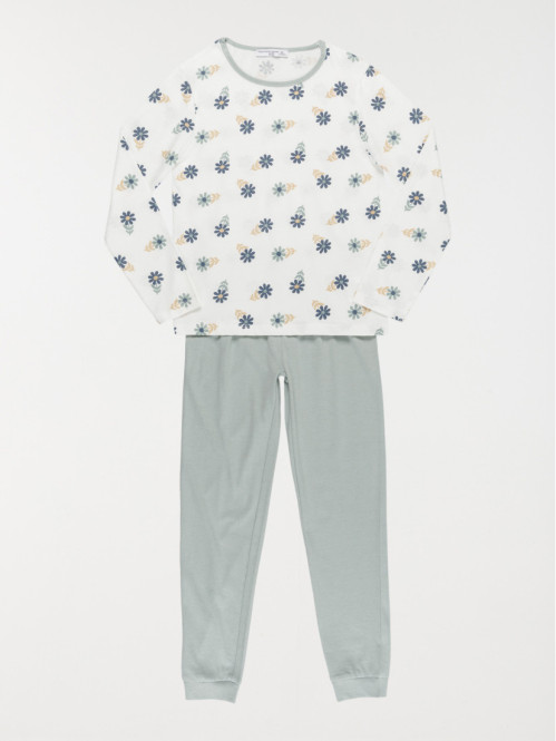 Pyjama fleuri fille (3-12A)