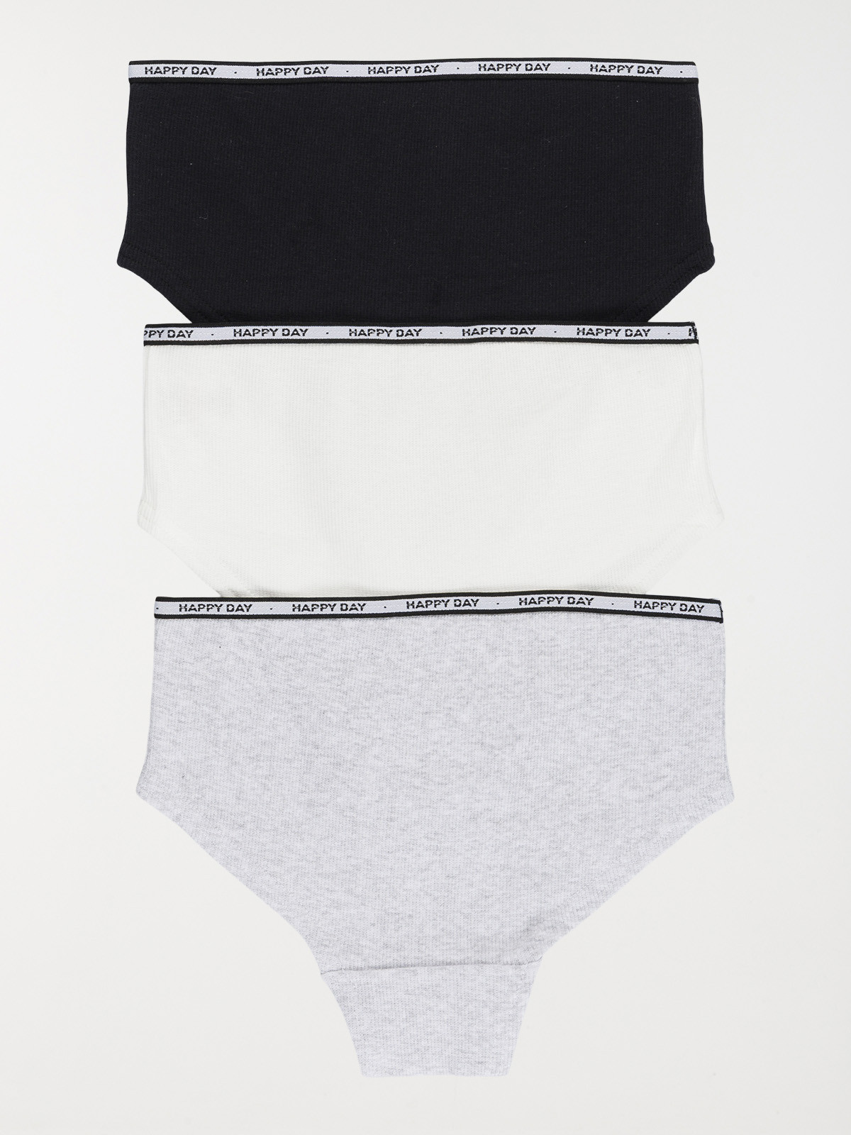 Lot de 3 boxers happy day fille Lot de 3 boxers happy day fille