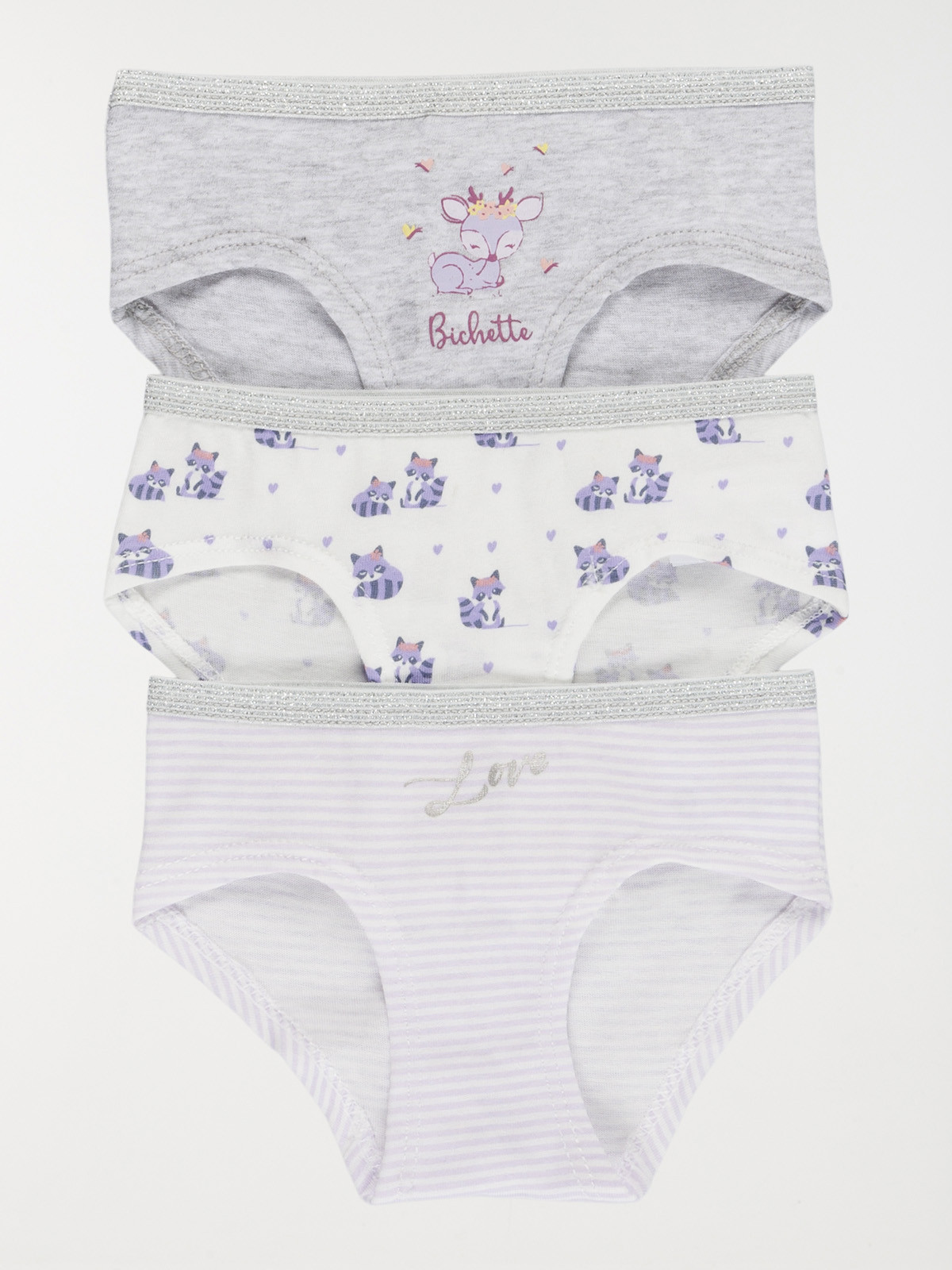 Lot de 3 boxers bichette fille
