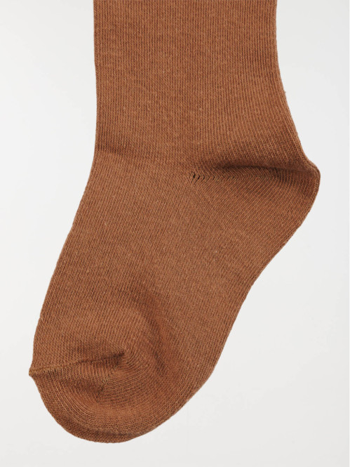 Collants chauds fille camel