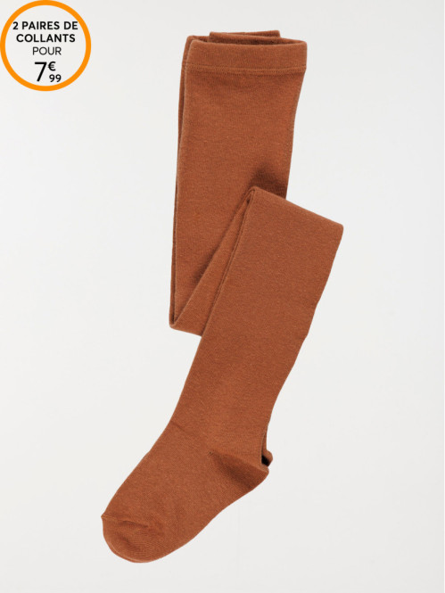 Collants chauds fille camel