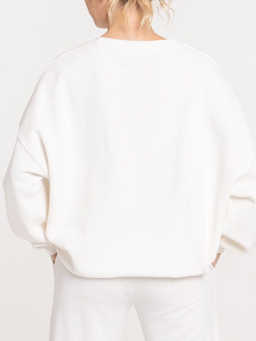 Sweat uni écru femme