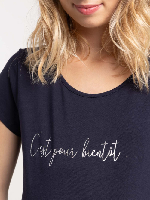 T-shirt maternité marine femme