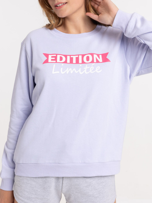 Sweat édition limitée lilas femme