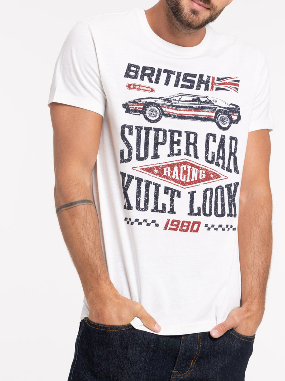 T-shirt imprimé voiture homme