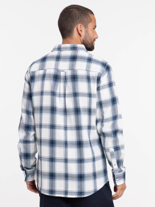 Chemise à carreaux marine navy homme Chemise à carreaux marine navy homme