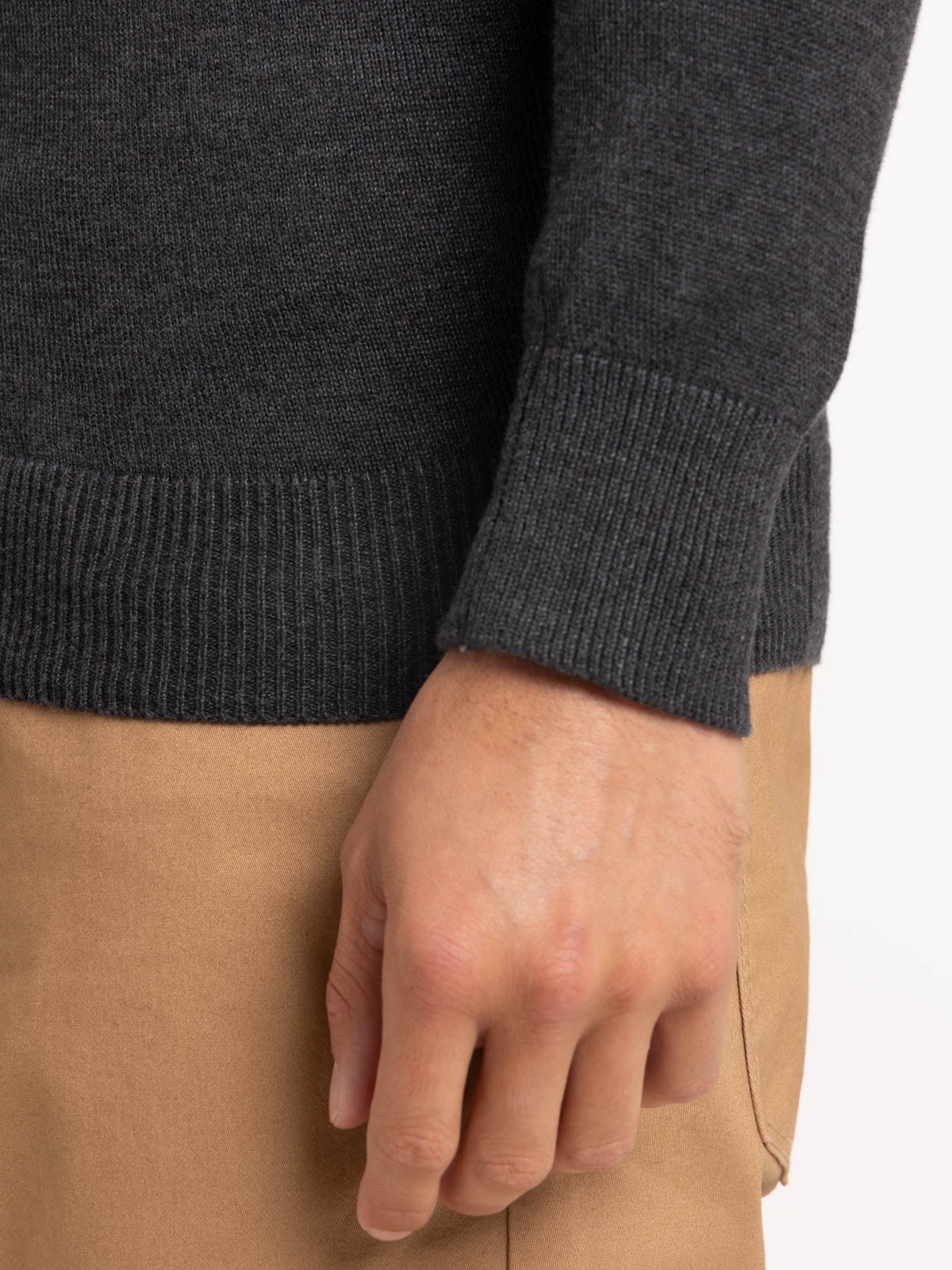 Pull gris anthracite chiné homme