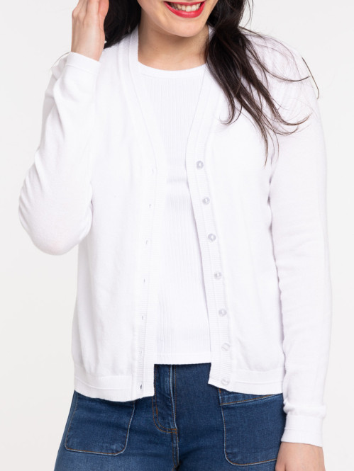 Gilet blanc dentelle dos femme Gilet blanc dentelle dos femme