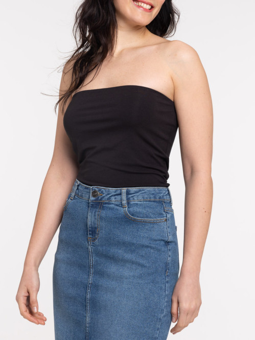 Débardeur bandeau femme coloris noir Débardeur bandeau femme coloris noir