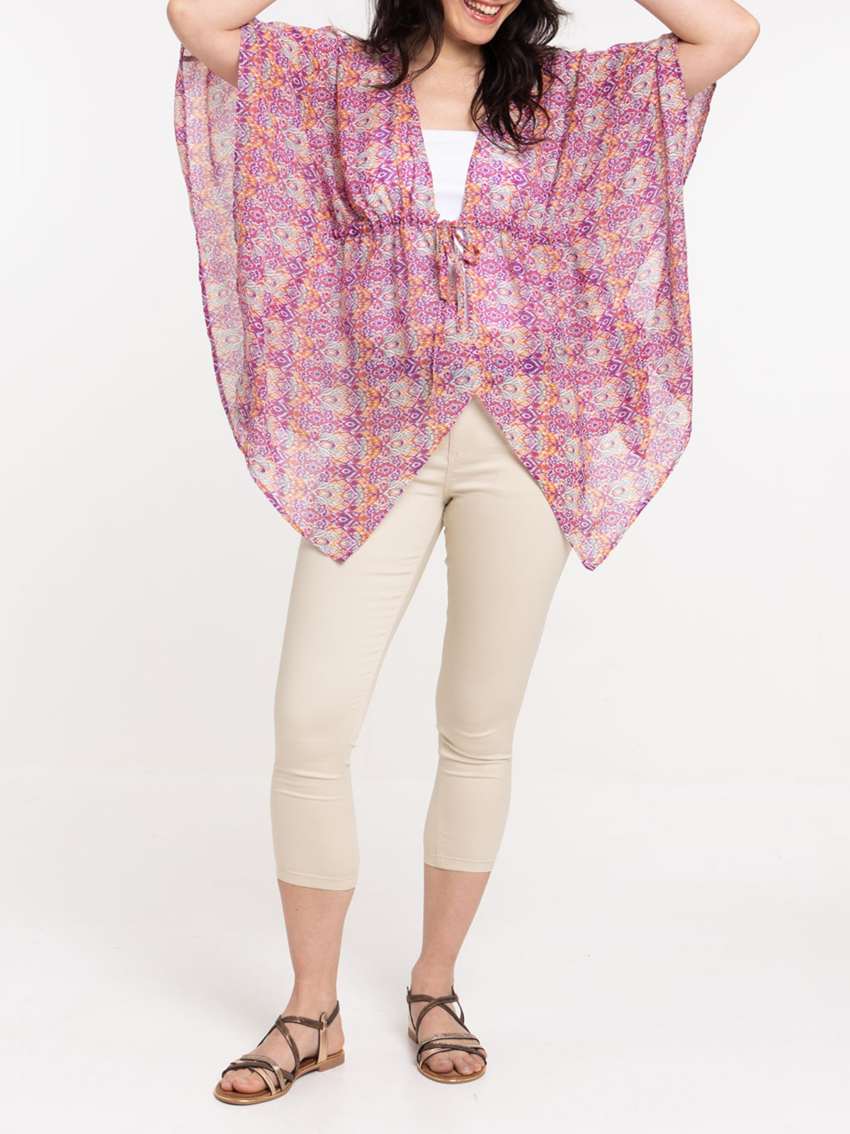 Kimono motif graphique femme