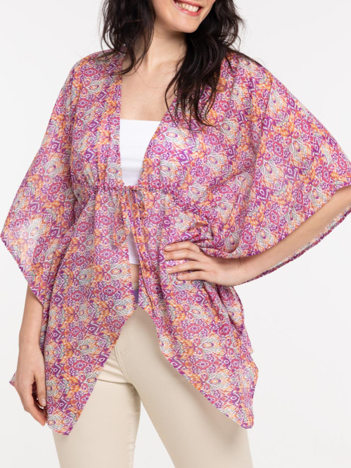 Kimono motif graphique femme