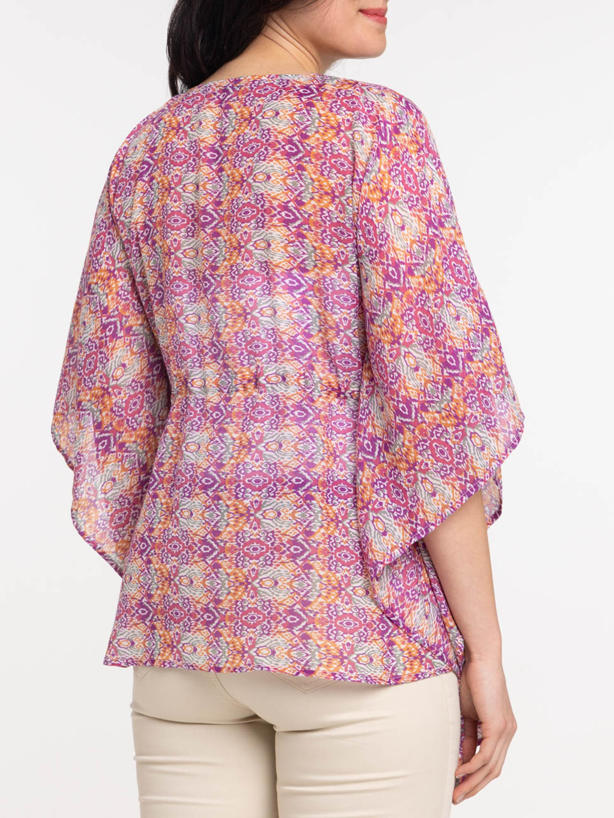 Kimono motif graphique femme